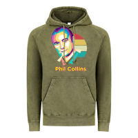 Vintage Olive wpap phil collins rock Vintage Hoodie - linhVisuals