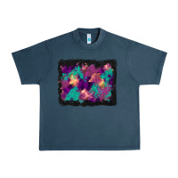 Midnight Navy halloween trees and turquoise glitter background Urban Heavy Tee - BundleAndBundleShop