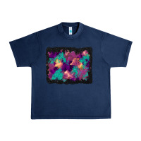 Navy halloween trees and turquoise glitter background Urban Heavy Tee - BundleAndBundleShop