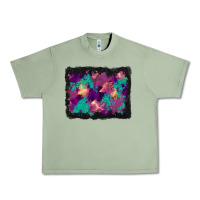 Oil Green halloween trees and turquoise glitter background Urban Heavy Tee - BundleAndBundleShop