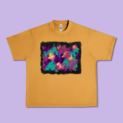 Halloween Trees And Turquoise Glitter Background Urban Heavy Tee Designed By Bundleandbundleshop