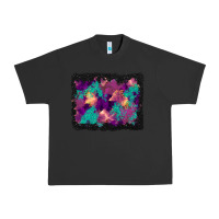 Pigment Black halloween trees and turquoise glitter background Urban Heavy Tee - BundleAndBundleShop