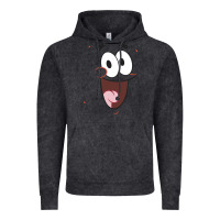 Vintage Black sponge.bob squa.re.pants patrick face portrait Vintage Hoodie - linhVisuals