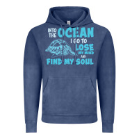 Vintage Denim into the ocean i go to find my soul Vintage Hoodie - linhVisuals