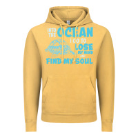 Vintage Mustard into the ocean i go to find my soul Vintage Hoodie - linhVisuals