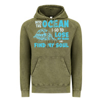 Vintage Olive into the ocean i go to find my soul Vintage Hoodie - linhVisuals