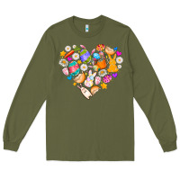 Army Green Easter Love Long Sleeve Tee - CowhideDigitalArt