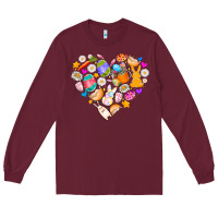 Burgundy Easter Love Long Sleeve Tee - CowhideDigitalArt