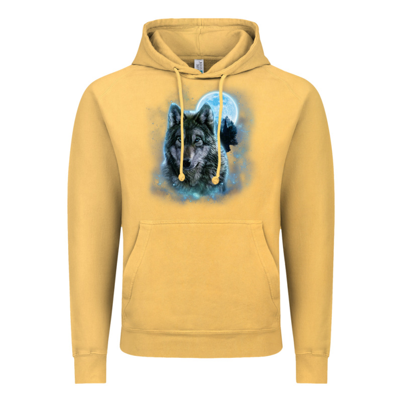 T Shirt, Grey Wolf Hunting Ground, Icy Moon, Forest, Galaxy Vintage Hoodie by linhVisuals | Teevron