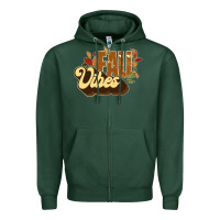 Sports Green fall vibes Zipper Hoodie - JahusDesignShop