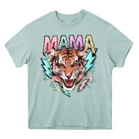 Arona Mama tiger lightning bolt Heavy Core Tee - HowdyJamesFarm