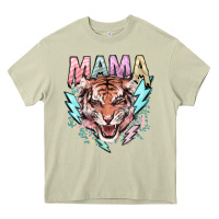 Mossy Mama tiger lightning bolt Heavy Core Tee - HowdyJamesFarm