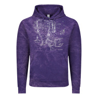 Cloud Purple middle earth map [tb] Vintage Hoodie - linhVisuals