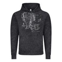 Vintage Black middle earth map [tb] Vintage Hoodie - linhVisuals
