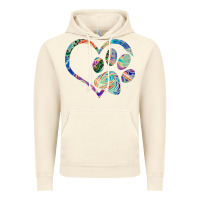 Vintage Artic dog paw print tie dye rainbow dog lover rescue retro 70s t shirt Vintage Hoodie - linhVisuals