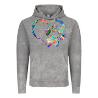 Cloud Rock dog paw print tie dye rainbow dog lover rescue retro 70s t shirt Vintage Hoodie - linhVisuals