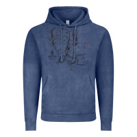 Vintage Denim middle earth map [tw] Vintage Hoodie - linhVisuals
