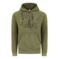 Vintage Olive middle earth map [tw] Vintage Hoodie - linhVisuals