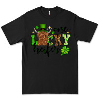 Black St. Patrick's Day One lucky Heifer Premium Tee - OliviaCreatesArt