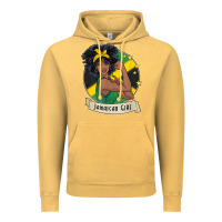 Vintage Mustard jamaican black woman t shirt jamaica afro girl pride Vintage Hoodie - linhVisuals