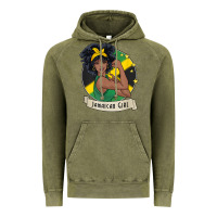 Vintage Olive jamaican black woman t shirt jamaica afro girl pride Vintage Hoodie - linhVisuals