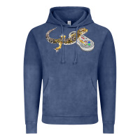 Vintage Denim leopard gecko playing video game lizard & reptiles gamers t shirt Vintage Hoodie - linhVisuals