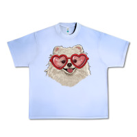 Grape Ice white pomeranian with love glasses Urban Heavy Tee - RanaPortraitStore