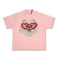 Salmon white pomeranian with love glasses Urban Heavy Tee - RanaPortraitStore