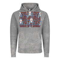 Cloud Rock Bull Skull Pattern Vintage Hoodie - CowhideDigitalArt