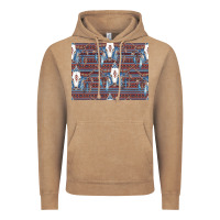 Vintage Coffee Bull Skull Pattern Vintage Hoodie - CowhideDigitalArt
