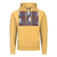 Vintage Mustard Bull Skull Pattern Vintage Hoodie - CowhideDigitalArt