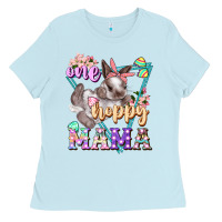 Baby Blue one hoppy mama Ladies Tee - FaDigitalArtStudio