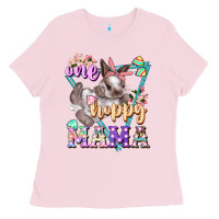 Bubblegum Pink one hoppy mama Ladies Tee - FaDigitalArtStudio