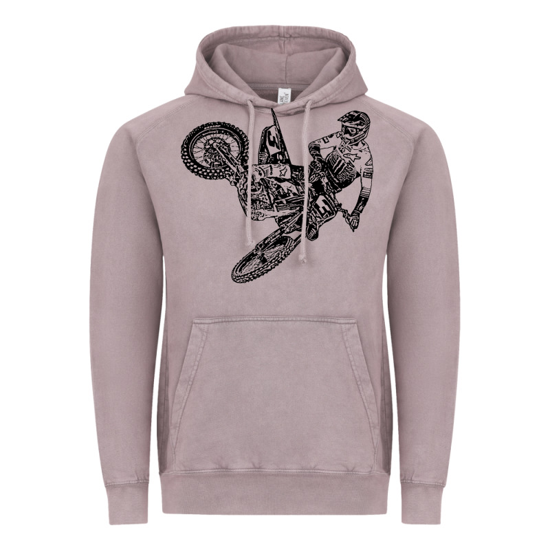 Eli Tomac Jump Illustration Vintage Hoodie by linhVisuals | Teevron