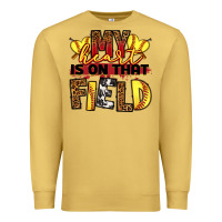 Antique Gold softball my heart is on that field Premium Sweatshirt - RanaPortraitStore