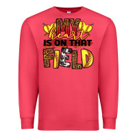 Cardinal softball my heart is on that field Premium Sweatshirt - RanaPortraitStore