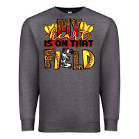 Charcoal Heather softball my heart is on that field Premium Sweatshirt - RanaPortraitStore