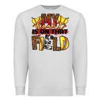 Dove Grey softball my heart is on that field Premium Sweatshirt - RanaPortraitStore