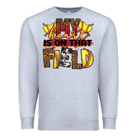 Heather Grey softball my heart is on that field Premium Sweatshirt - RanaPortraitStore
