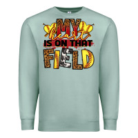 Seafoam softball my heart is on that field Premium Sweatshirt - RanaPortraitStore