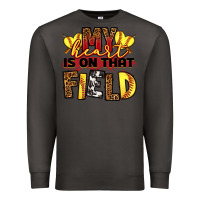 Smoke softball my heart is on that field Premium Sweatshirt - RanaPortraitStore