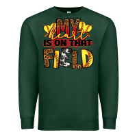 Sports Green softball my heart is on that field Premium Sweatshirt - RanaPortraitStore