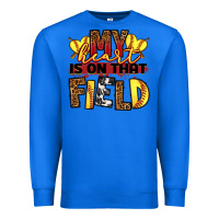 True Royal softball my heart is on that field Premium Sweatshirt - RanaPortraitStore