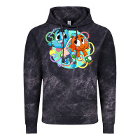 Cloud Black gumball and darwin Vintage Hoodie - linhVisuals