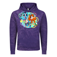 Cloud Purple gumball and darwin Vintage Hoodie - linhVisuals