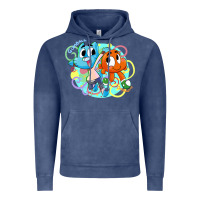 Vintage Denim gumball and darwin Vintage Hoodie - linhVisuals