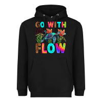 Black go with the flow Heavyweight Hoodie - RanaPortraitStore