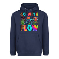 Navy go with the flow Heavyweight Hoodie - RanaPortraitStore
