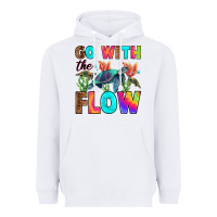 White go with the flow Heavyweight Hoodie - RanaPortraitStore