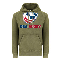 Vintage Olive usa rugby Vintage Hoodie - linhVisuals